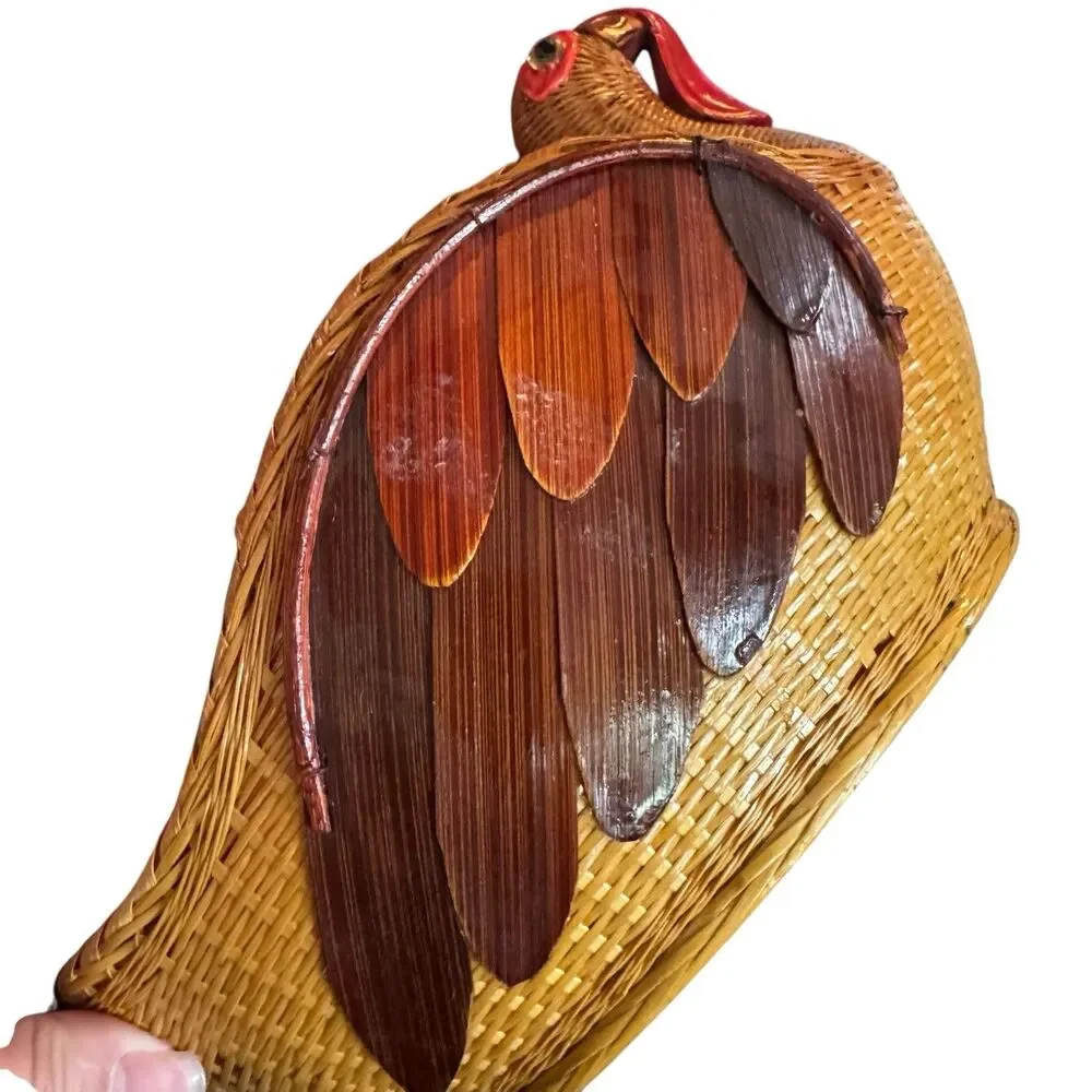 Set 3 Vintage Turkey Baskets‎ Wicker Rattan Small, Medium And Large